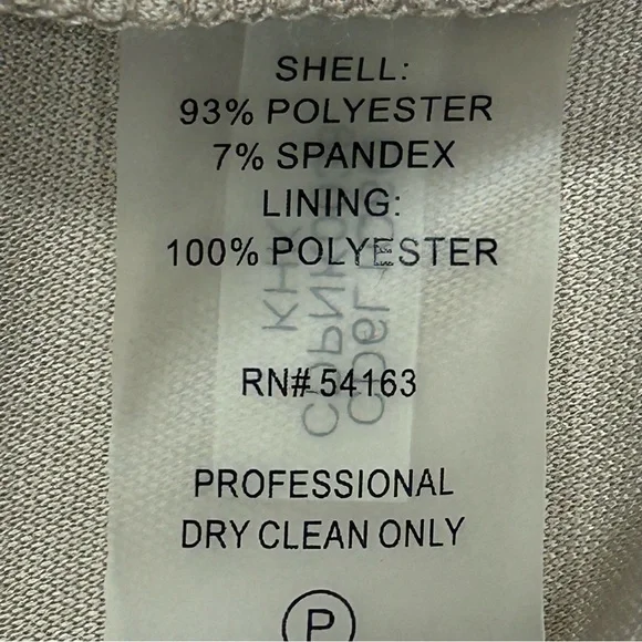 Calvin Klein Sleeveless Sheath Dress Size 14 Ruched Stretch Floral Lace Taupe - Picture 14 of 14